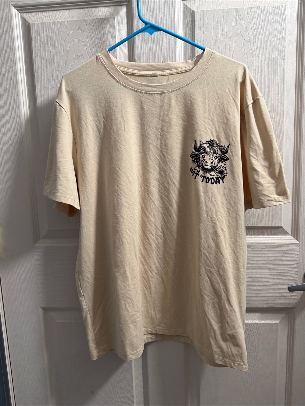 Not Today Cream Short Sleeve Tee